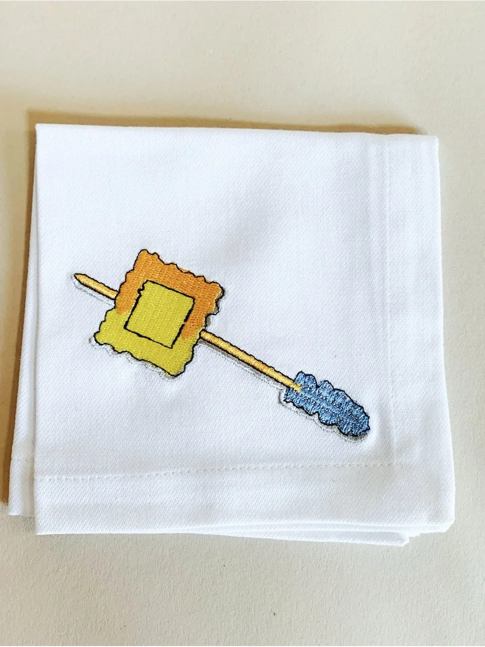 Crate&Barrel Embroidered Tidbit Cocktail Napkins